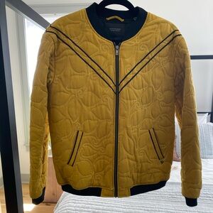 Scotch & Soda black and gold bomber jacket - size S